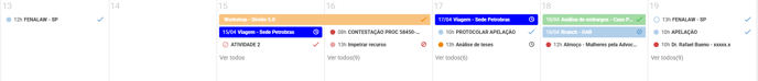Início e fim